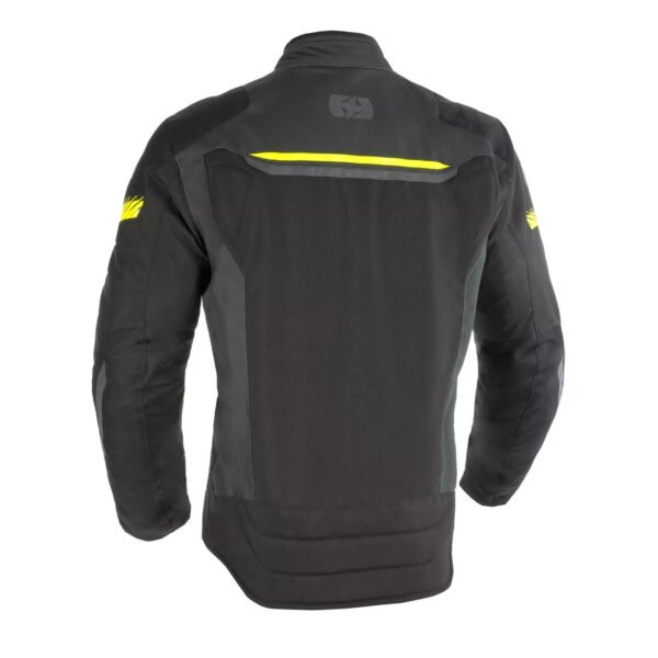 Oxford Toronto 1.0 Waterproof Adventure Motorcycle Jacket Black Green Fluo - Image 2