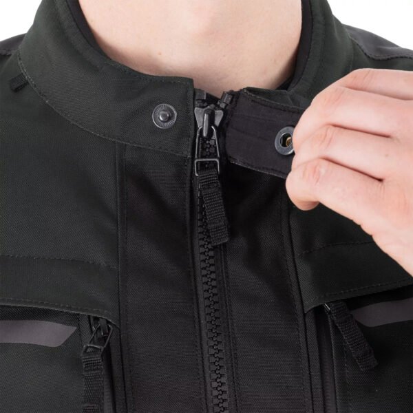 Oxford Toronto 1.0 Waterproof Adventure Motorcycle Jacket Black Green Fluo - Image 3