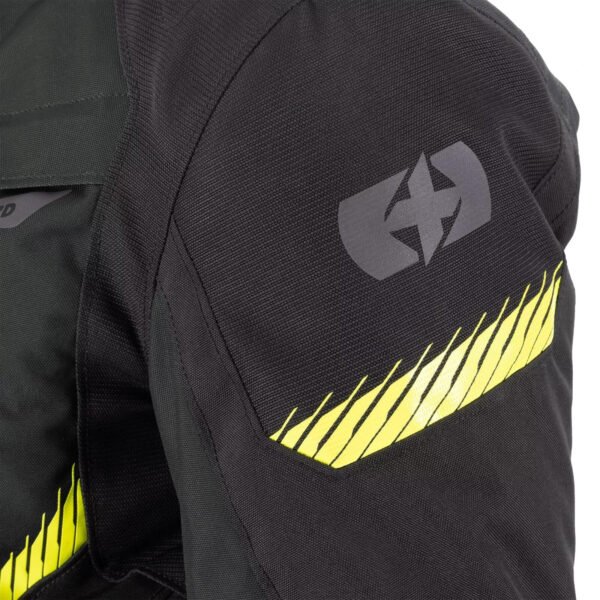 Oxford Toronto 1.0 Waterproof Adventure Motorcycle Jacket Black Green Fluo - Image 5