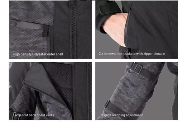 Oxford Toronto 1.0 Waterproof Adventure Motorcycle Jacket Black/Camo - Image 2